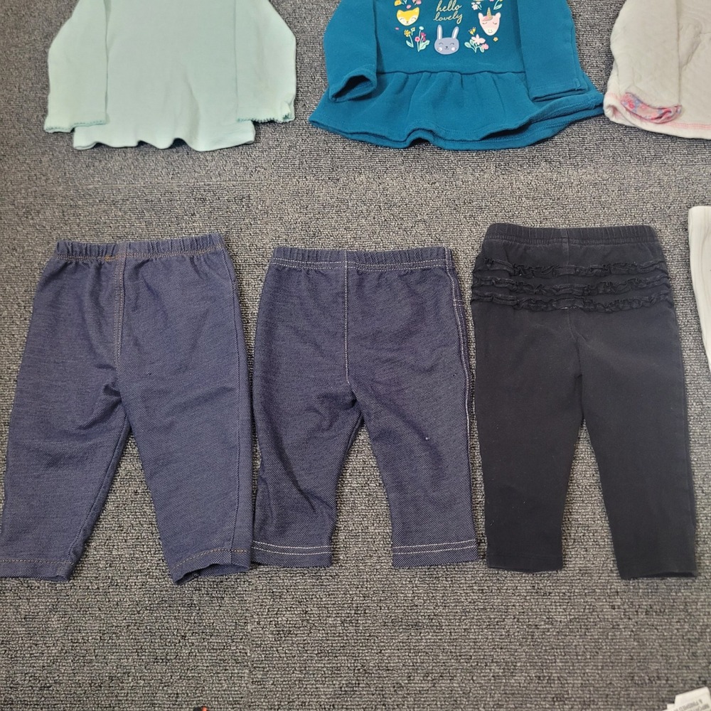 Various Brands Mix and Match Baby Girl Tops and Pants Size 6 Months Lot of 12